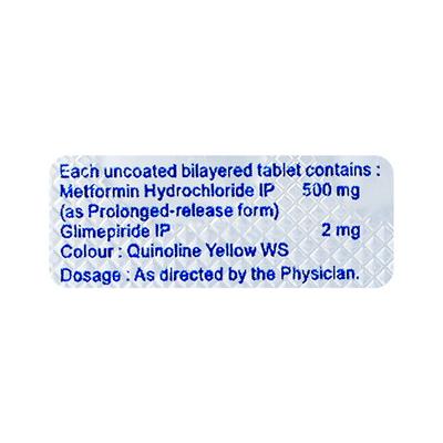 GLIMITAS M 2mg Tablet 15's - Diabetes-Ant