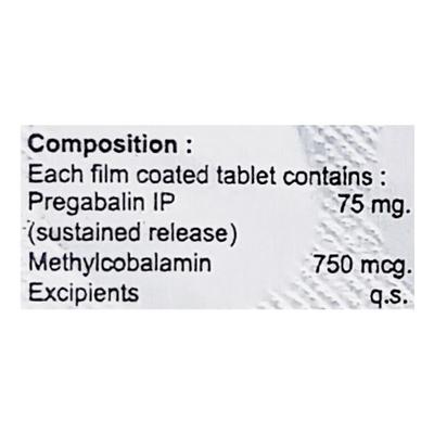 Nervilax M 75/750mcg Tablet 10'S - Neuropathic Pain-Dru