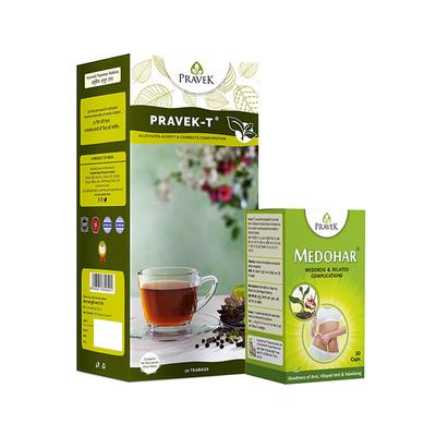 Pravek-T Herbal Slimming Tea Bag 30's + Medohar Capsule 30's 30's - Speciality Medicines