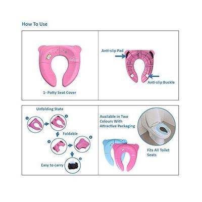 Baby Safety Inc Safe-O-Kid Foldable/Portable Baby Toilet/ Potty Seat Cover - Creams, Lotions & Oils