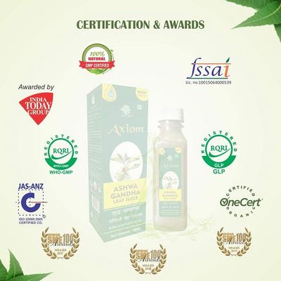 Axiom Jeevan Ras Ashwagandha Leaf Juice 160 ml - Ashwagandha