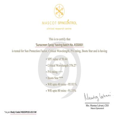 Moha Sunscreen Spray (SPF 50 PA+++) With Rice Bran Oil 170 gm - Face Sunscreen