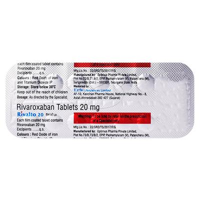 RIVALTO 20 Tablet 14's - Blood Clot-Ant