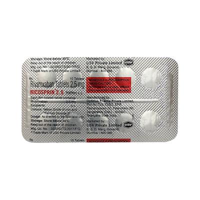 RICOSPRIN 2.5mg Tablet 10's - Blood Clot-Ant