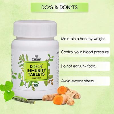 Charak Kofol Immunity Tablet 60's - Sore Throat Lozenges