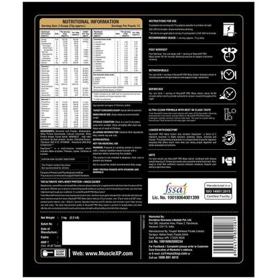 MuscleXP Pro Mass Gainer with Whey Protein Powder - Chocolate Fudge 1 kg - Whey Proteins