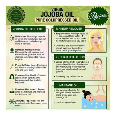 Morpheme Remedies Pure Virgin Jojoba Oil (ColdPressed) 120 ml - Hair Oils
