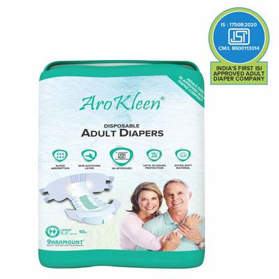 AroKleen Disposable Adult Diaper (L) (102 cm - 150 cm) (Pack of 6 x 10's) 1's - Adult Diapers & Pads