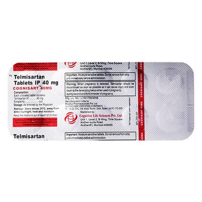 COGNISART 40mg Tablet 10's - Hypertension-Ang