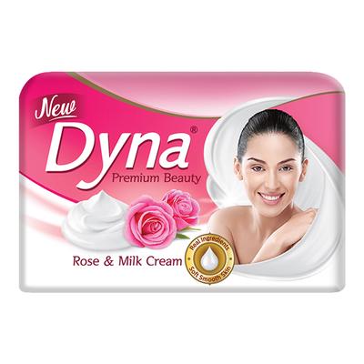 Dyna Beauty Soap - Rose Extract & Milk Cream(Pack of 4 x 125 gm) - Soaps
