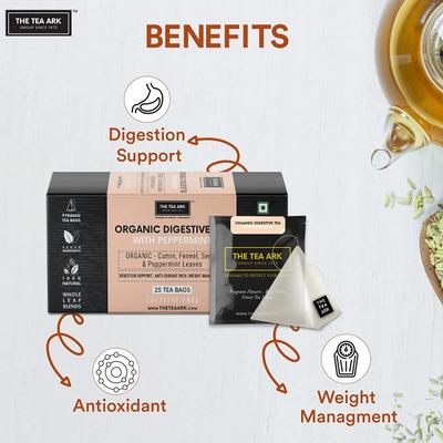 The Tea Ark Organic Tea Bags- Peppermint 25's - Herbal/Green Teas