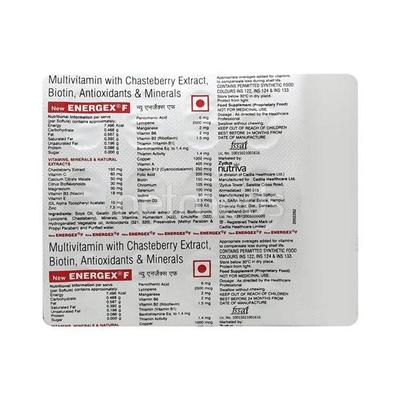 NEW Energex F Capsule 15'S - Supplements-Ent