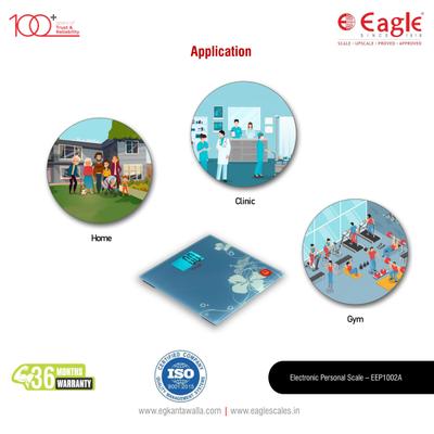 Eagle Digital Weighing Scale Slim Design (EEP-1002A) - Blue - Health Monitoring Devices