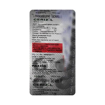 CERIZ L Tablet 10's - Allergies-Ant