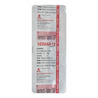 IVERWAR 12 Tablet 10's - Parasitic Worms-Ant
