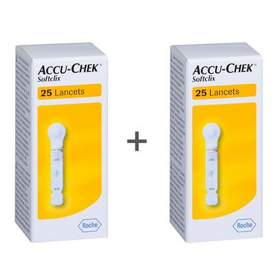 Accu-Chek Softclix Lancets (Pack of 2 x 25's) - Blood Glucose Monitors/Test Strips