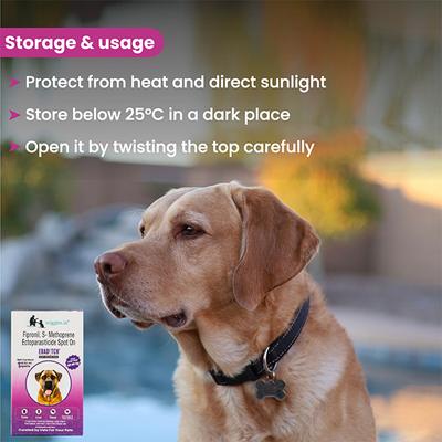 Wiggles Eraditch Spot on for Dogs Fleas Ticks Remover Treatment Drops 4.02 ml - Pet Grooming