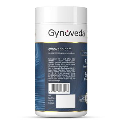 Gynoveda Ayurvedic Anti Hairfall Tablet (Pack of 3 x 240's) - Hair & Skin