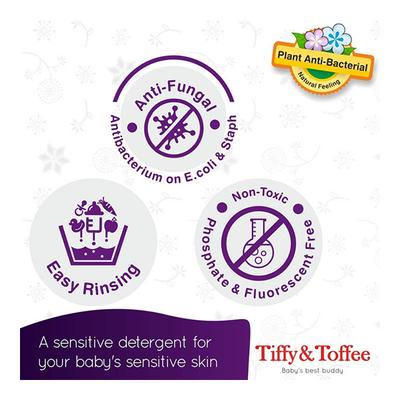Tiffy & Toffee Non-Alcoholic Hand Sanitizer - Lemon 500 ml + Baby Laundry Detergent 200 ml - Baby Skin Care