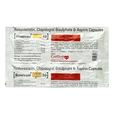 ROSEVAST GOLD 10mg Capsule 10's - High Cholesterol-Dys