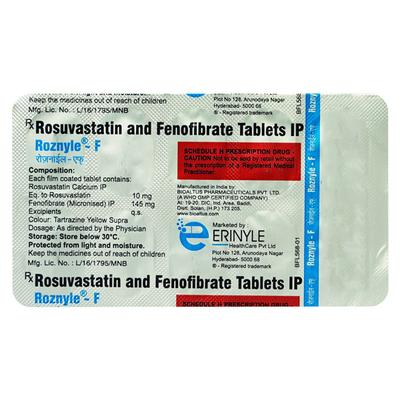 ROZNYLE F 10mg Tablet 10's - High Cholesterol-Dys