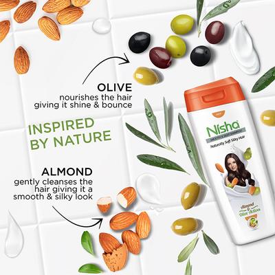Nisha Shampoo - Almond & Olive Actives 180 ml - Shampoos
