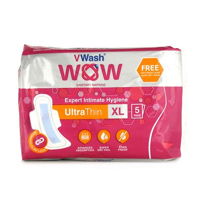 VWash WOW Ultra Thin Sanitary Pad (XL) 5's - Sanitary Napkins