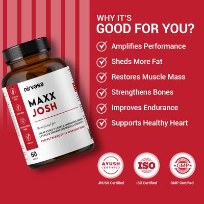 Nirvasa Maxx Josh Testo Booster Tablet (Pack of 6 x 60's) 1's - General Health