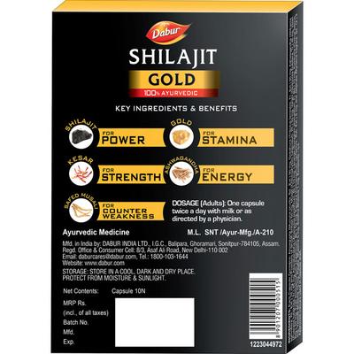 Dabur Shilajit Gold Capsule 10's - Sexual Healthcare