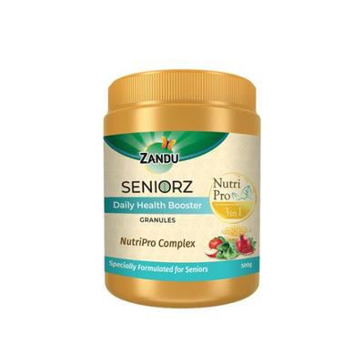 Zandu Seniorz Daily Health Booster 3 in 1 Nutri Pro Granule 500 gm - Daily Health Drinks