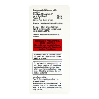 CLOYD A 75mg Tablet 15's - Blood Clot-Ant