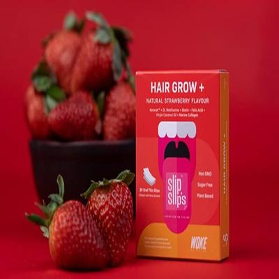 Slip Slips Hair Grow+ Slips - Natural Strawberry Flavour 30's - General Health