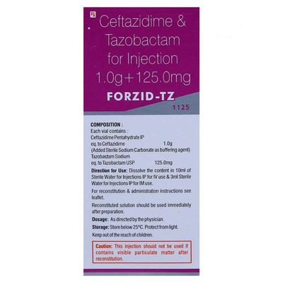 Forzid TZ Injection 1's - Bacterial Infections-Cep