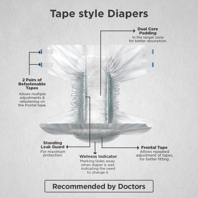 Friends Adult Diapers - Economy (M) 10's - Adult Diapers & Pads