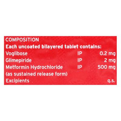 Ozomet VG 2mg Tablet 30'S - Diabetes-Ant