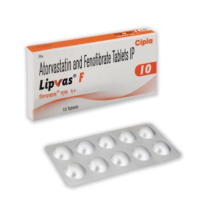 LIPVAS F Tablet 10's - High Cholesterol-Dys
