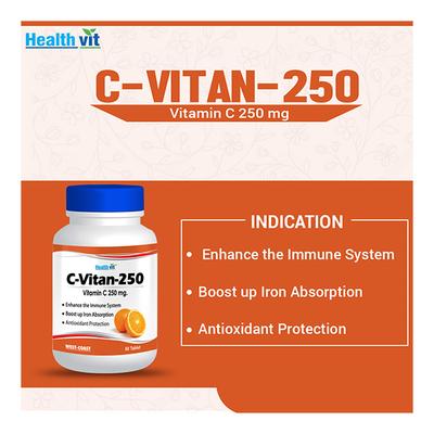 HealthVit C-Vitan-250 Tablets - Orange Flavour 60's - Vitamin C