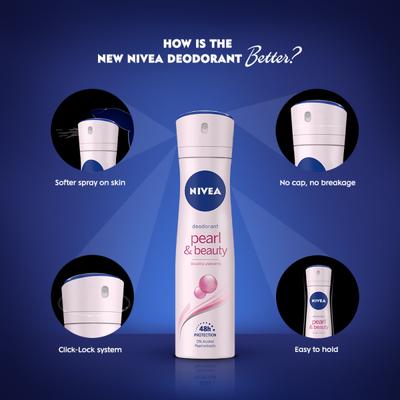 Nivea Pearl & Beauty Deodorant 150 ml - Women Deodorants/Roll-Ons
