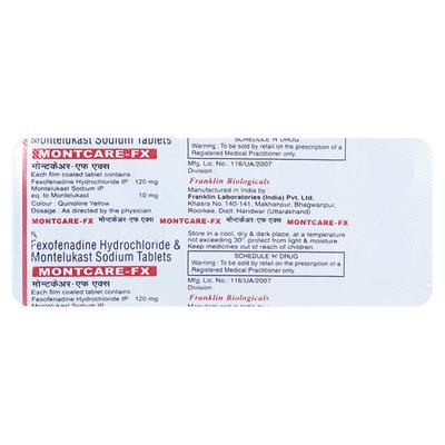 MONTCARE FX Tablet 10's - Allergies-Ant