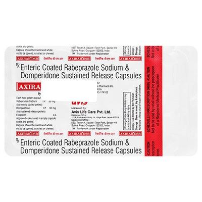 AXIRAB DSR Capsule 10's - Ulcer/Reflux/Flatulence-Aaa