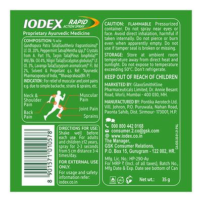 Iodex Rapid Action Spray 35 gm - Pain Relief Spray