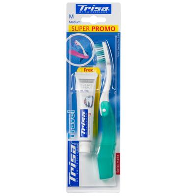 Trisa Travel Set Medium Toothbrush 1's - Baby Oral Care