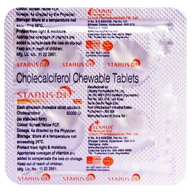 STARUS D3 Tablet 4's - Supplements-Vit