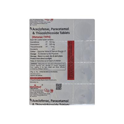 METANAC THP 4 Tablet 10's - Muscle Spasm-Mus