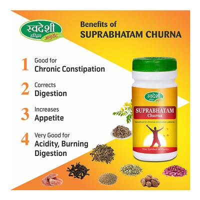 Swadeshi Ayurved Suprabhatam Churna 100 gm - Digestive Care