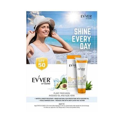 Evver Sun Protection UV Guard SPF 50 PA+++ Cream 100 ml - Face Sunscreen