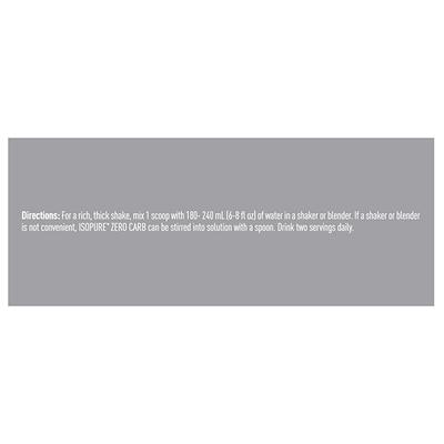 Isopure Zero Carb Protein Powder - Creamy Vanilla Flavour 3 lb - Workout Essentials