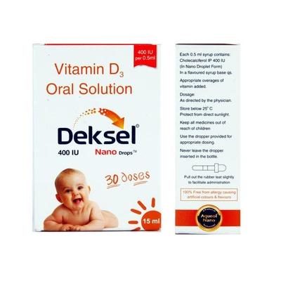 Deksel Nano 400IU Drops 15ml - Supplements-Vit