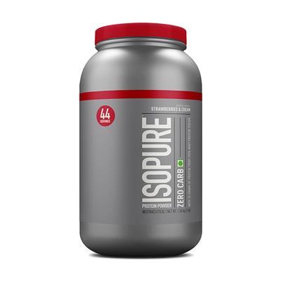 Isopure Zero Carb Protein Powder - Strawberries & Cream Flavour 3 lb - Workout Essentials