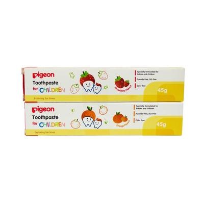 Pigeon Strawberry & Orange Toothpaste Combo 45 gm - Baby Oral Care